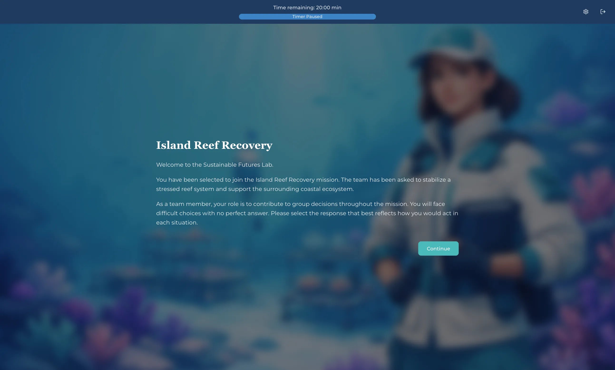 Load video: Demo of a Sustainable Future Lab practice mission on PSG Cracked's simulation platform for McKinsey Solve